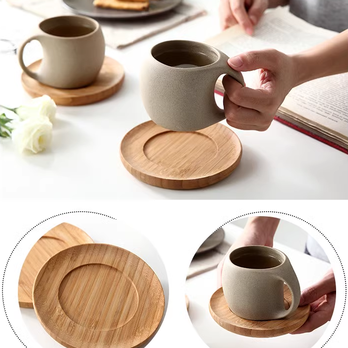 Espresso Mug with Bamboo Saucer