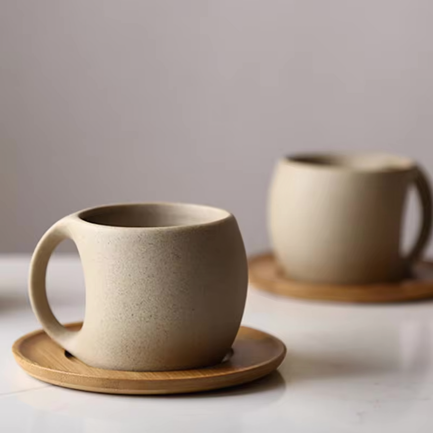 Espresso Mug with Bamboo Saucer